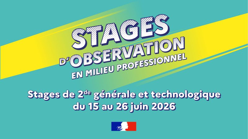 Banni&egrave;re de la plateforme gouvernementale 1 &eacute;l&egrave;ve 1 stage.&eacute;ducaiton.gouv.fr